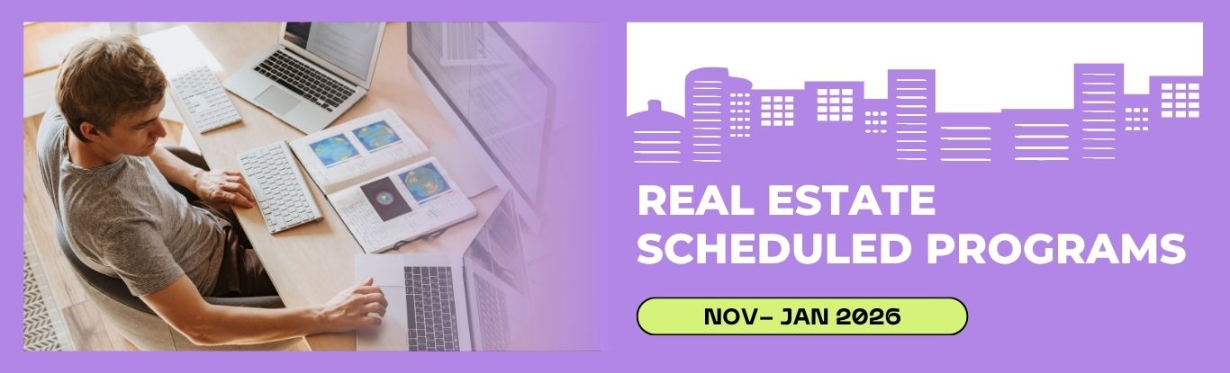 Real Estate Scheduled programs for Nov- Jan 2026