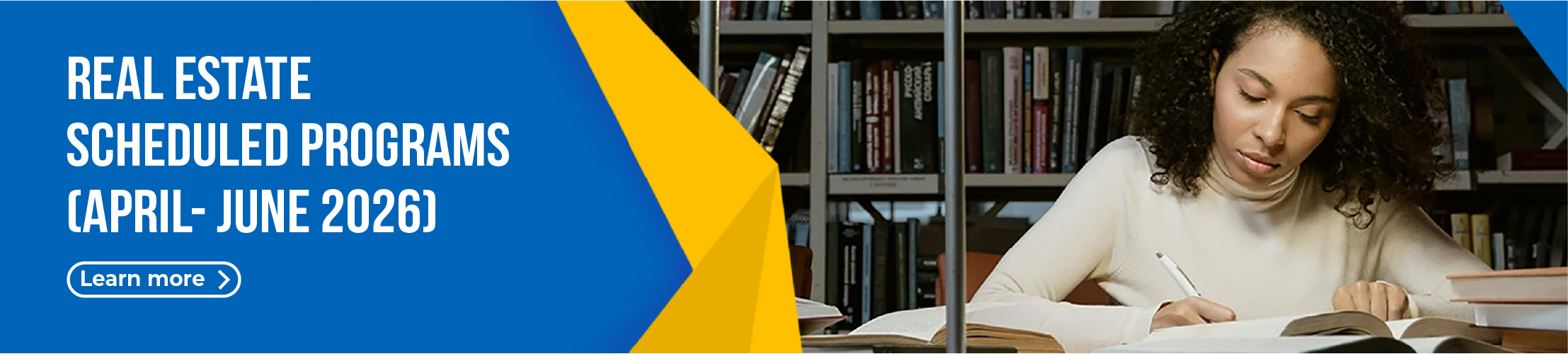 Scheduled real estate courses for Apr-Jun